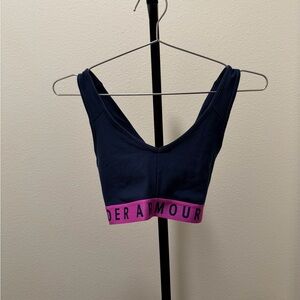 Under Armour Dark Blue and Pink Sports Bra